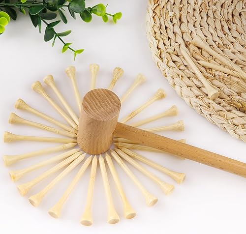 Miniatura 5 de Waenerec Juego de martilleo y golpeteo de mazo de madera, martillo de madera de simulación, martillo falso para niños, martillo de juguete