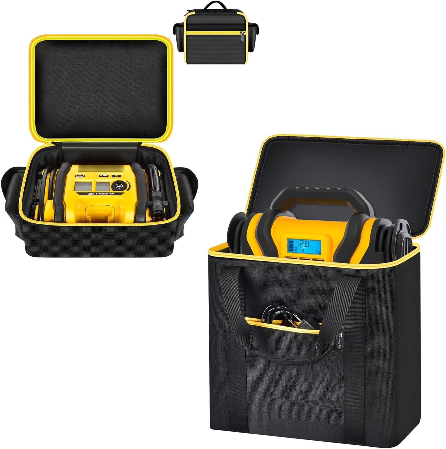 Air Compressor Bag Case Compatible with DEWALT 20V MAX Tire Inflator + Car Jumper Starter Storage Bag Compatible with DEWALT DXAEPS14-Type2