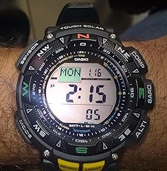 Casio PAG240-1CR "Pathfinder" Reloj deportivo multifuncional con triple ...