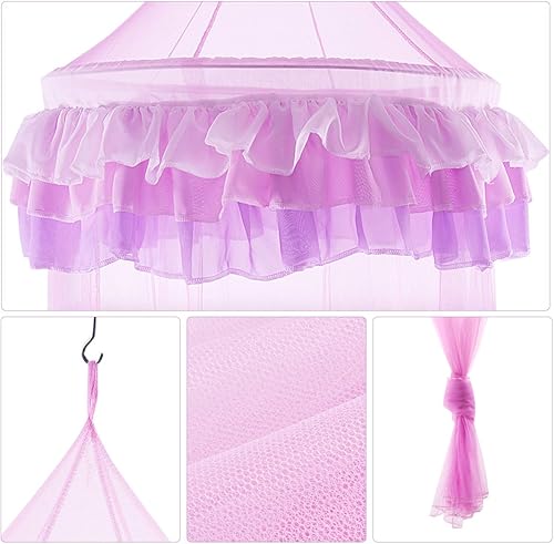 Miniatura 7 de Dosel de encaje para cama Superbuy, elegante mosquitera estilo princesa