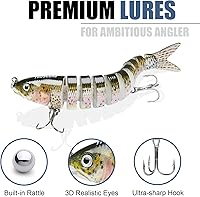 Vista 5 de TRUSCEND Swimmax - Señuelos de pesca realistas para agua salada y agua dulce, para trucha lucioperca, lucio, salmón azul, cebo, pesca de lubina