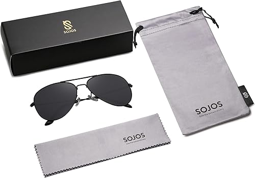 Miniatura 6 de SOJOS Classic Aviator Polarized Sunglasses for Men Women Vintage Retro Style Negro