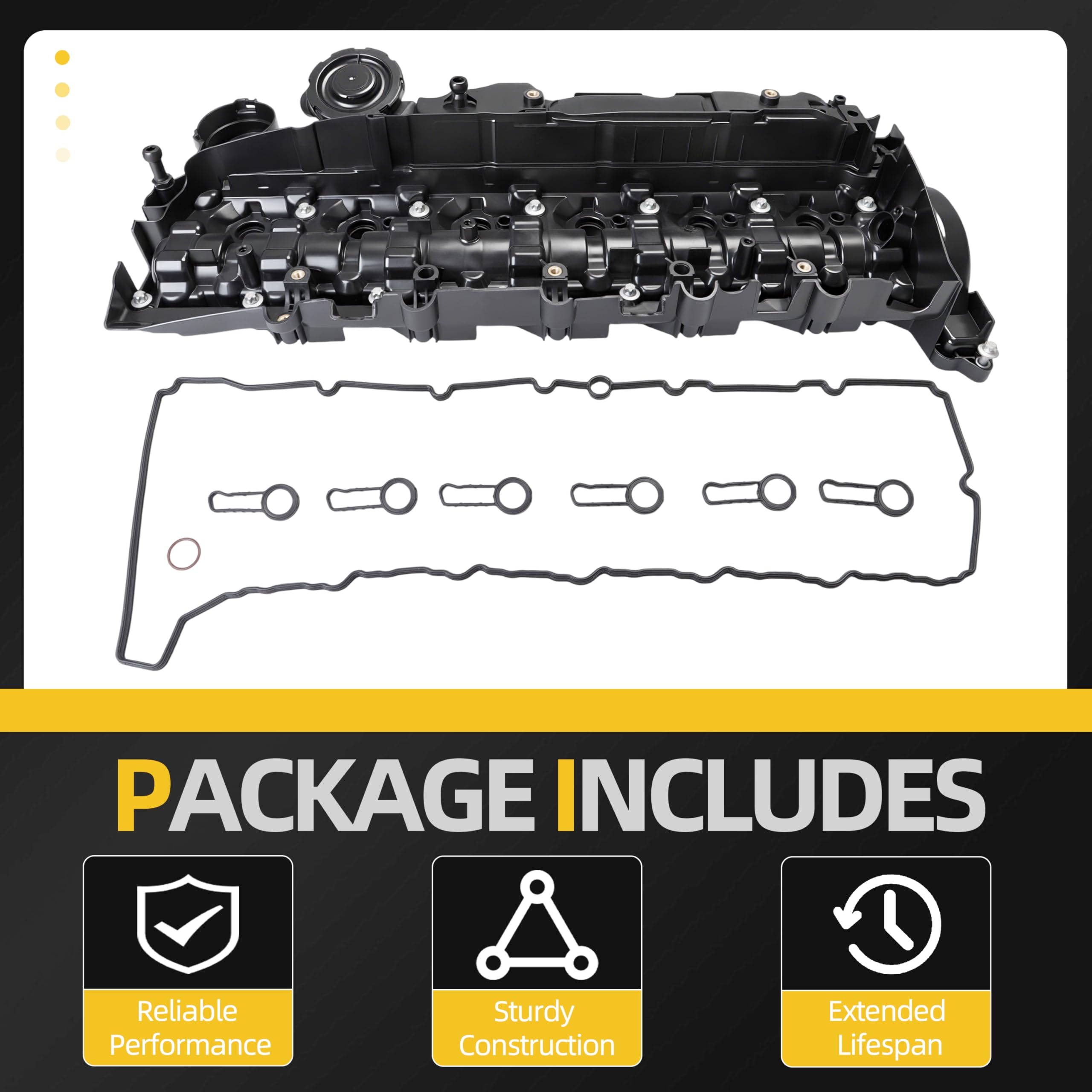 Coperchio per albero a camme con bulloni di tenuta, per BMW Serie 3/4/5/7, per X3/X4/X5/X6, 3.0L, 2004-2019, 11127823181, 11128515732, 11128515745