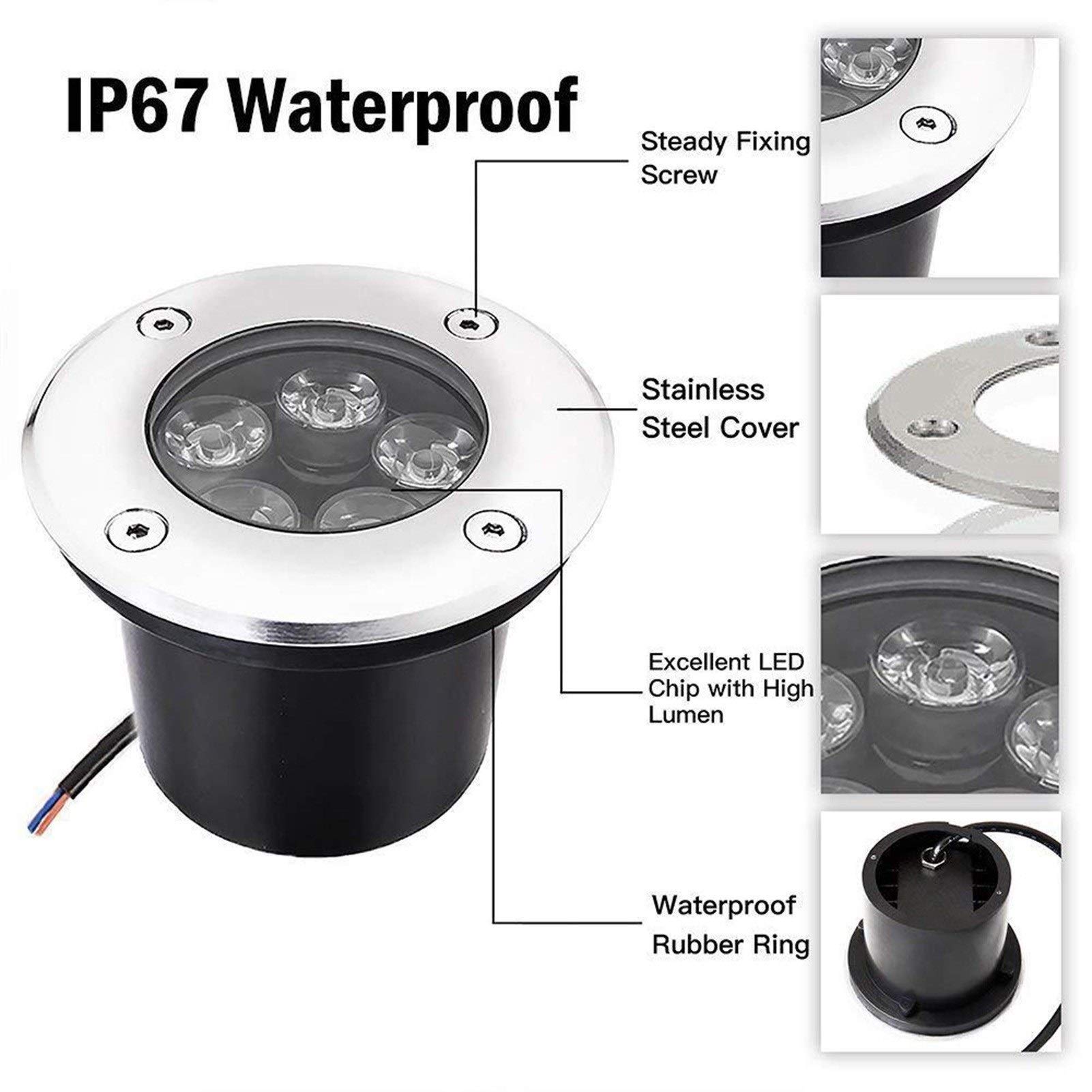 Bodenleuchten Aussen Led, Terrasse Garten Bodenleuchte Pfadlicht for Terrassen, Rasenflächen, Durchgänge, Parkplätze, AC110-230V, IP67 Wasserdicht(Grün,15W)