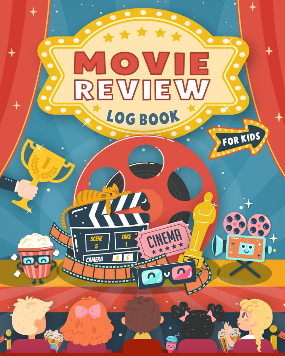 Movie Review Log Book For Kids: A Journal With Fun Interactive Writing Prompts For Children To Track Favorite Movies, Record Their Opinion & Rate Films They Watch