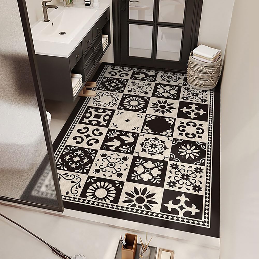 Tapis de bain antidérapant grand format contre les sols mouillés et glissants