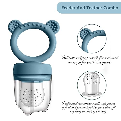 Miniatura 4 de Comedero de alimentos para bebés con mordedor de paletas de leche materna, alimentador de forraje de silicona para bebés, contenedor de