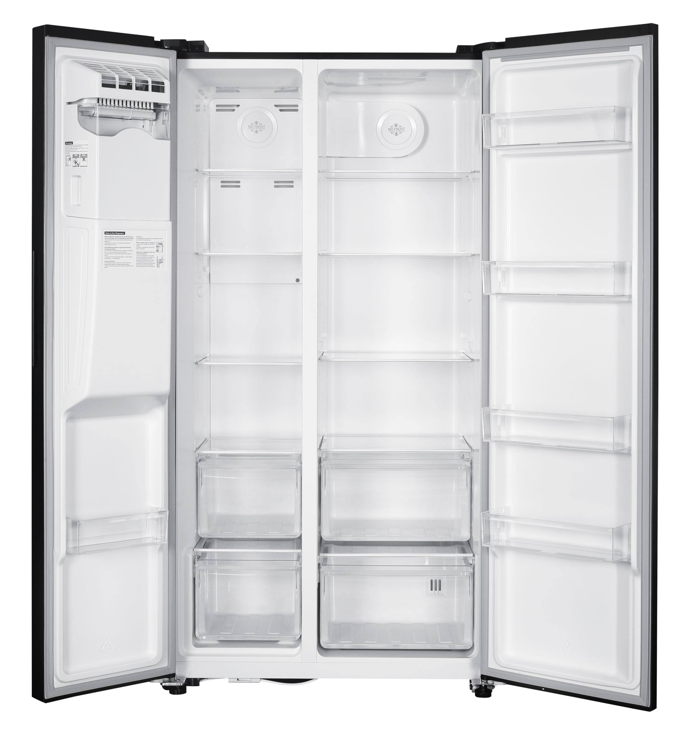GEDTECH Réfrigérateur Américain Side by Side GSBSA513DX 513L Distributeur d'eau Machine à glaçons automatique