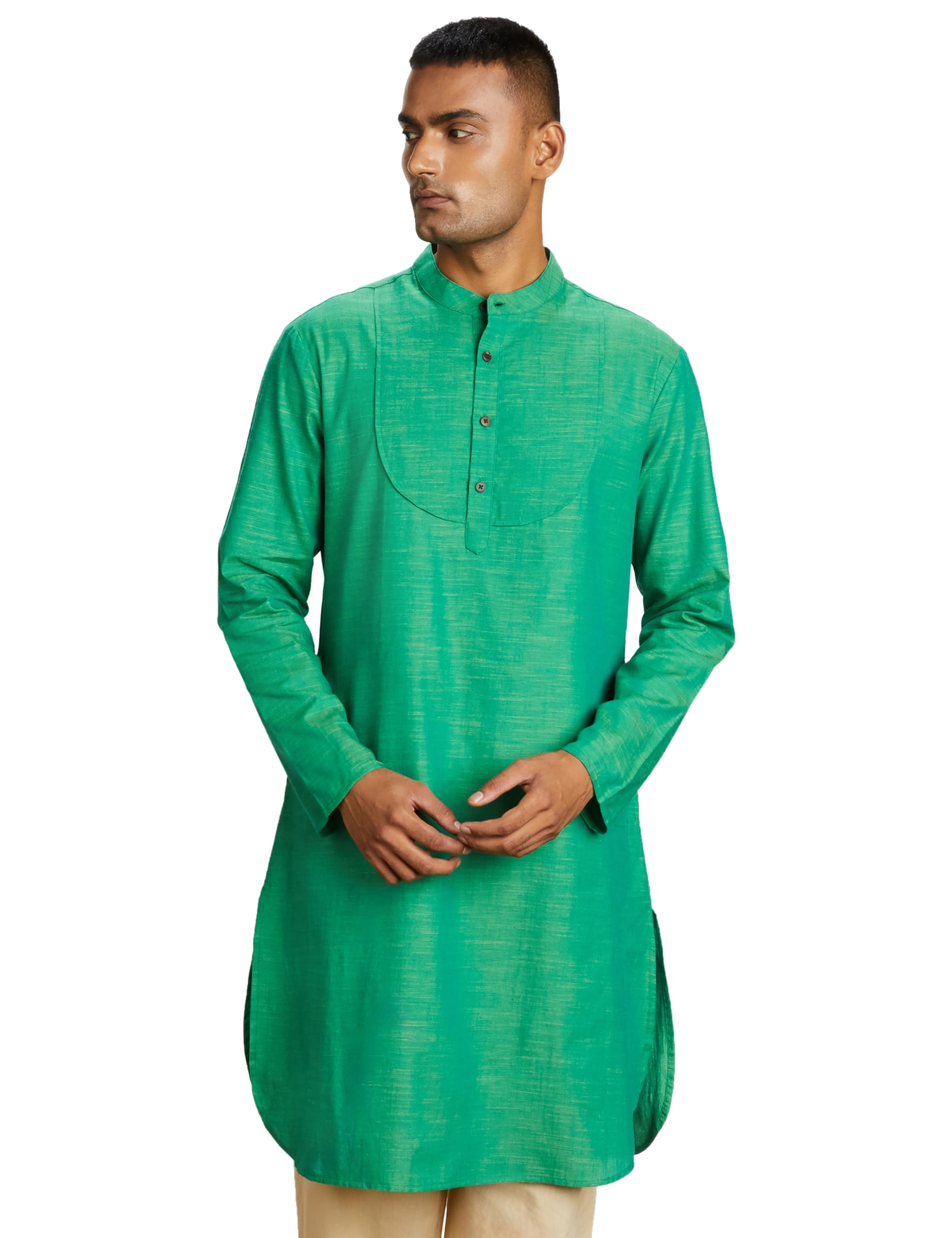 amazon brand - symbol Cotton Solid Regular Men's Kurtas-picture-36