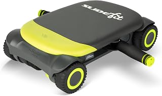 Wonder Core Slide Fit Ab Roller Board: 4-Wheel Stable Automatic Rebound Core Trainer with App & Knee Pad