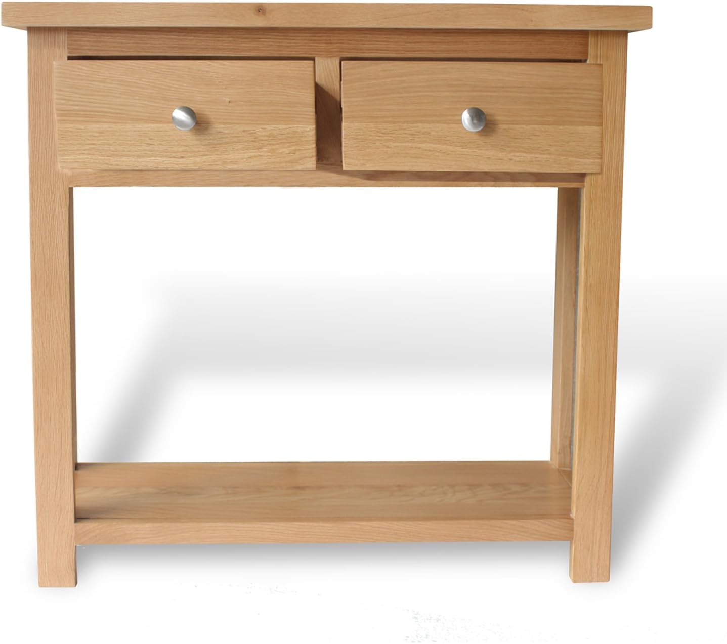 OAKSBY OAK CONSOLE TABLE/HALL TABLE/SOLID WOOD/TELEPHONE TABLE / 2 DRAWER