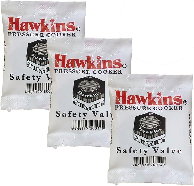 Hawkins B1010 3-Piece Pressure Cooker Safety Valve, 1.5 to 14-Liter