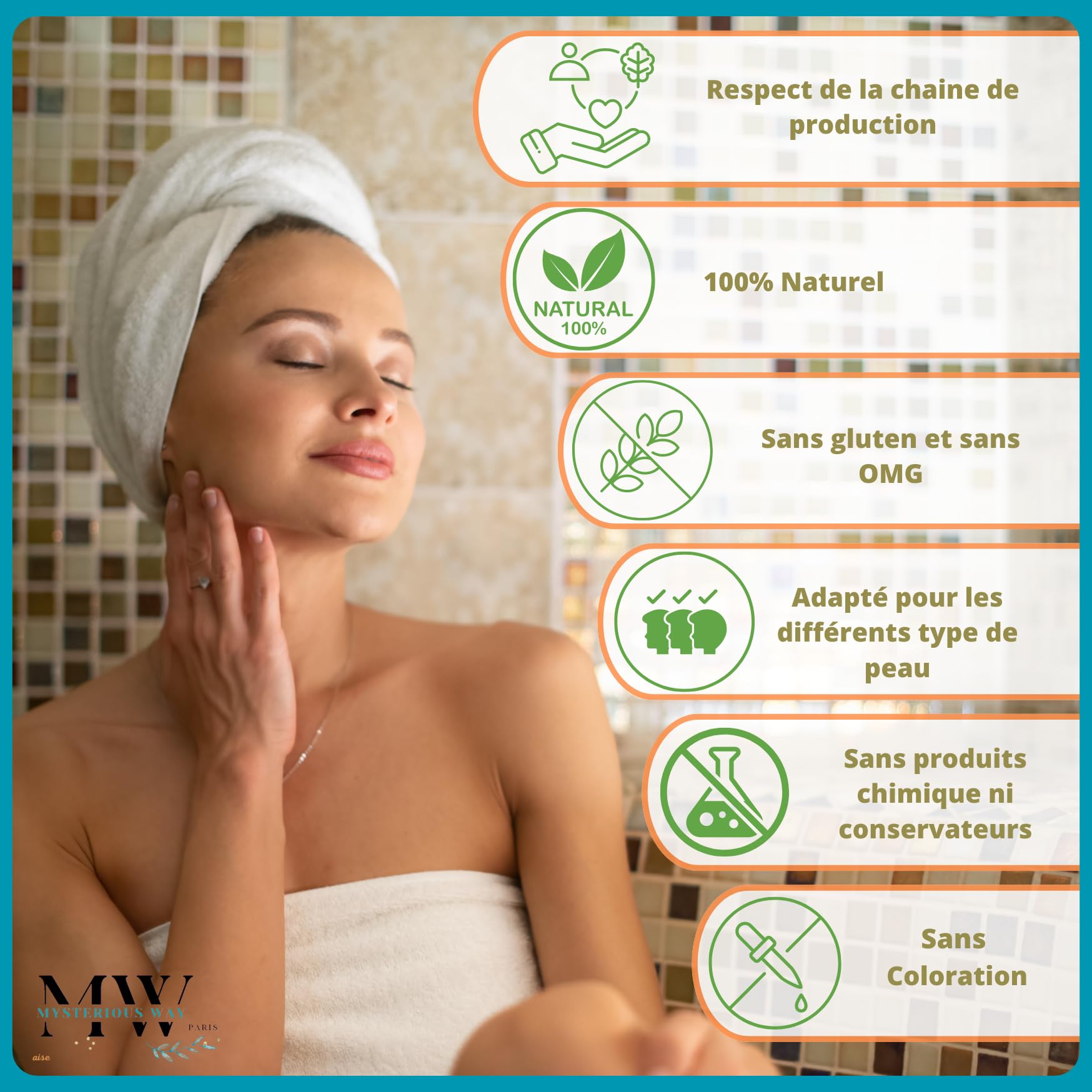 Argile 200gr poudre Naturel, Masques soins corps et visage - Gommage Nettoie adoucie - Détoxifie la peau masque, naturel (Blanche)