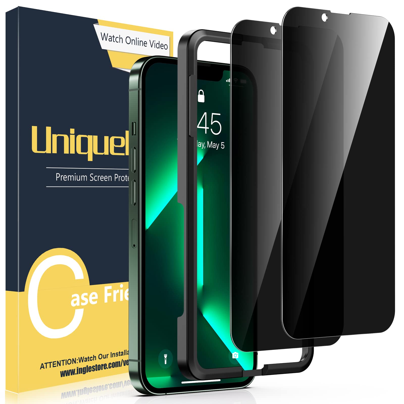 2 Pack] UniqueMe Privacy Anti Spy Screen Protector Compatible for