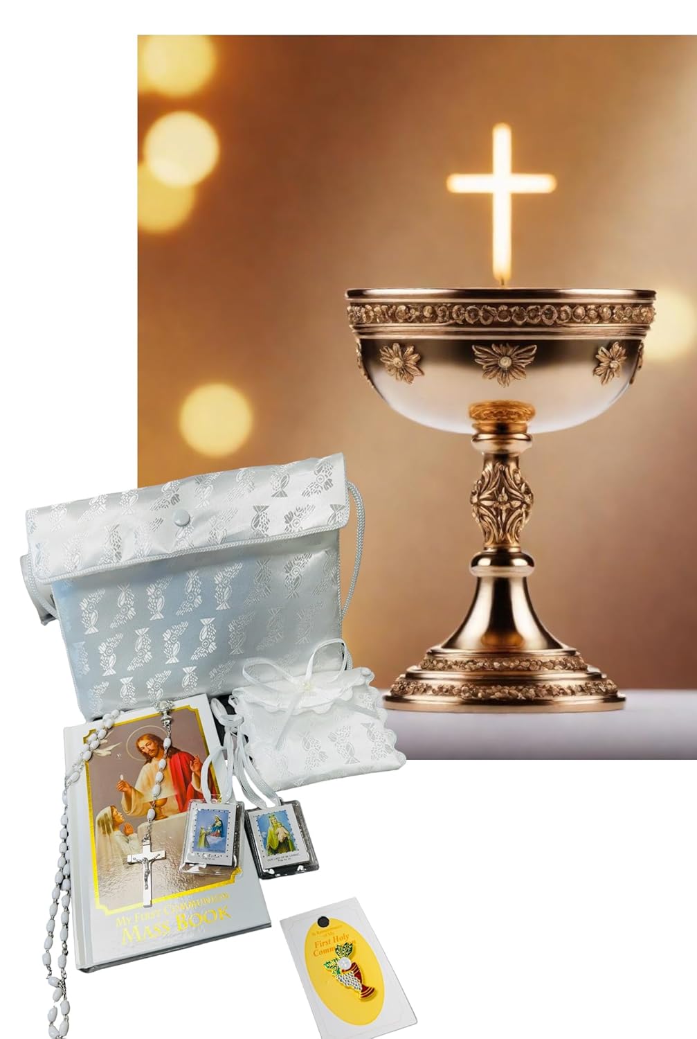 Heavenly Feast First Communion Purse Set for Girls
