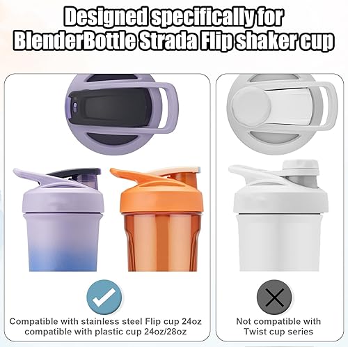 Miniatura 6 de 4 piezas de junta de tapa de repuesto para botella de licuadora Strada Flip Shaker Cup Water Bottle Parts Accesorios a prueba de fugas, 2 tamaños de