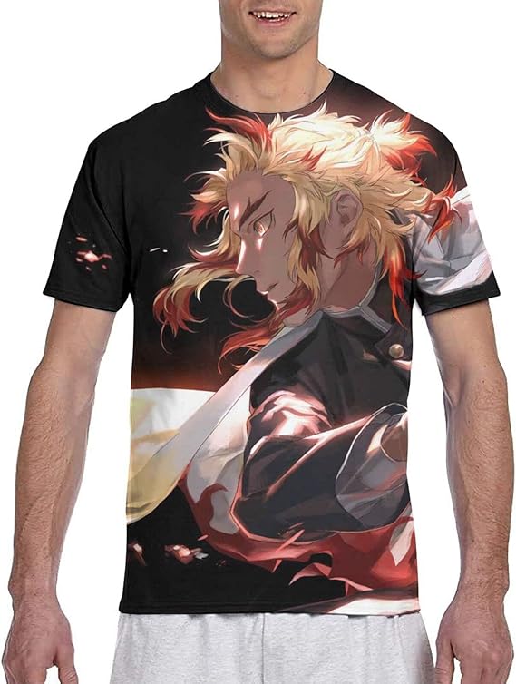 Amazon Co Jp オシャレ トップス 無地 丸襟 通気性 速乾 Tシャツ カジュアル 煉獄杏寿郎 1 カップル 半袖 スポーツ Tシャツ 夏服 通勤 通学 男女兼用 量軽 爽快 面白い柄 派手 ティーシャツ ファッション