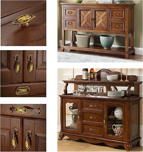 Miniatura 2 de Tiradores ovalados de aleación de zinc para gabinete, pomos para muebles, diseño de puesta de sol, manijas de cajón de armario de metal sólido,