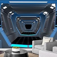 Vista 21 de wall26 - Papel mural autoadhesivo para pared (tamaño grande), diseño de impresión del futuro