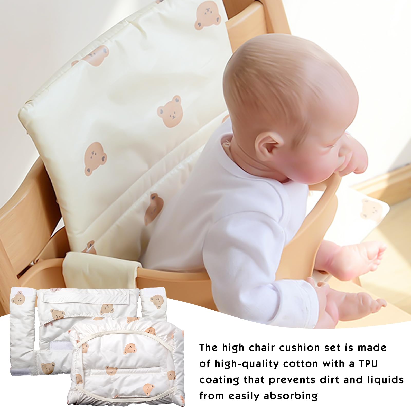 Coussin de chaise haute Highchair : coussins pour chaise haute pour enfants Stokke Tripp Trapp, antidérapant coussin pour chaise haute assise confortable pour chaises Tripp Trapp, facile à
