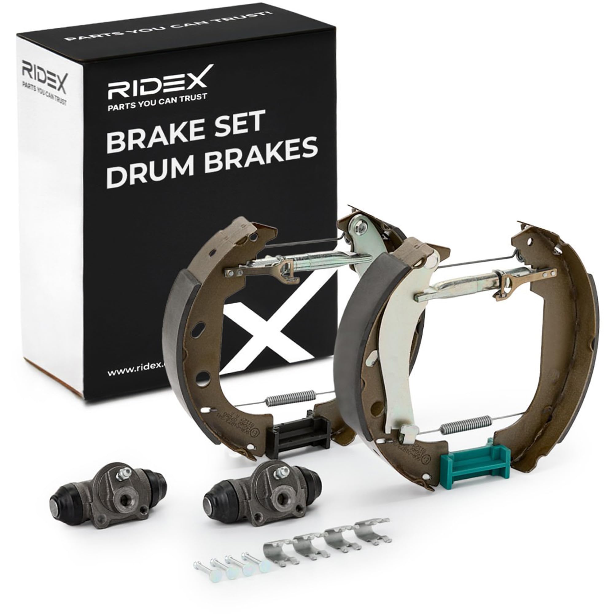 RIDEX 3859B0335 Kit freno Freno a tamburo Posteriore con cilindretto freno con regolatore/attuatore Compatibilità con FIAT MULTIPLA 186