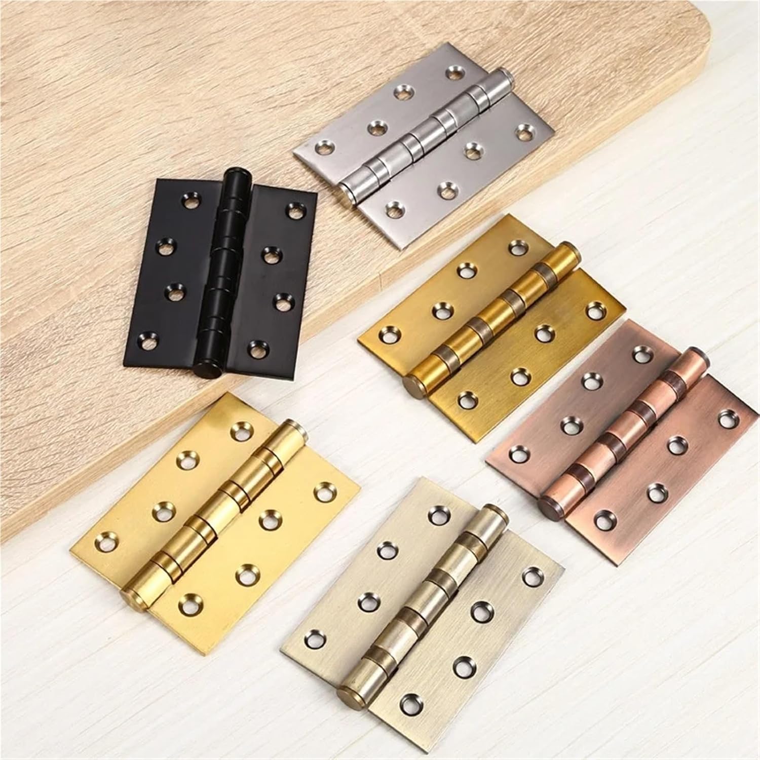 Mute Door Hinges Stainless Steel 4 Inch 3mm Thick Heavy 2Pcs(2Pcs Steel)