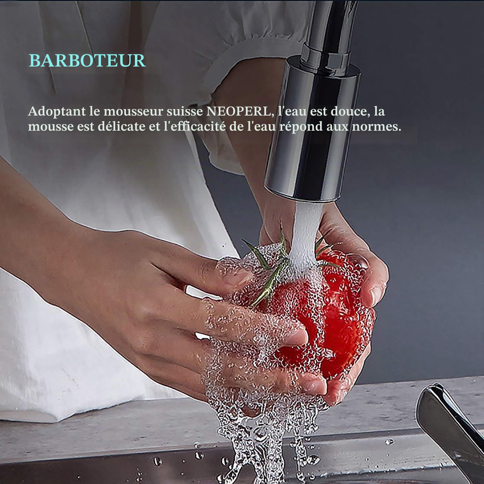 Robinet Intelligent Automatique Infrarouge sans Contact avec Capteur - Économiseur d'Eau pour Lavage Mains Eau Froide, Adapté aux Buses M22 et M24