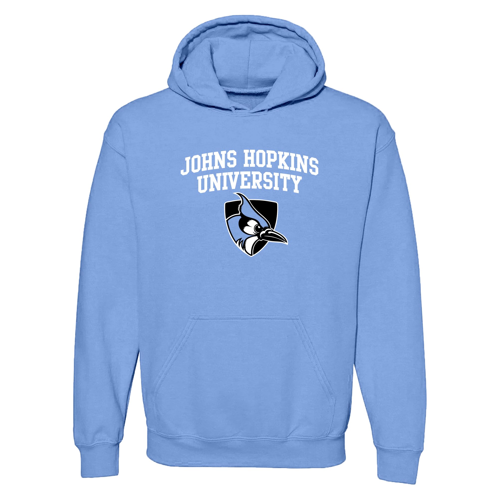 UGP Campus Apparel NCAA Officially licensed College - University Team Color Arch Logo Hoodie, John Hopkins Carolina Blue, XL