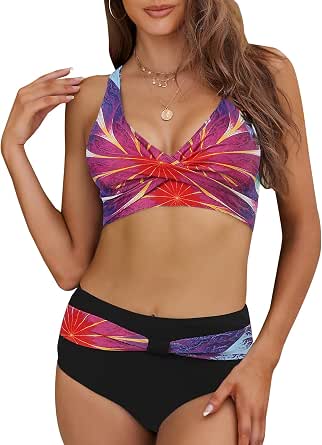 Burkashear Bikini Da Donna, 2 Pezzi, Sexy, Con Stampa Floreale, In