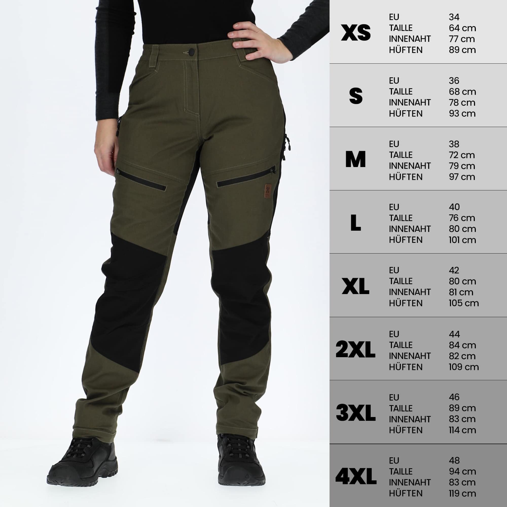 X-Trail Pantalon Outdoor pour Femme Résistant à l'eau, Coupe-Vent et avec Ouvertures de Jambe Réglables