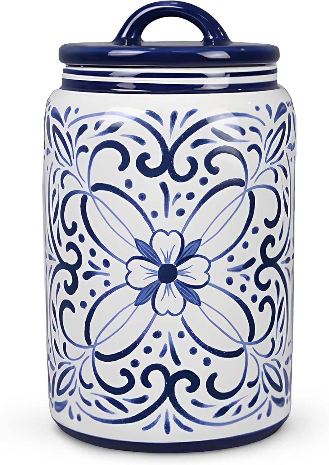 Young's Ceramic Blue & White Talavera Treat Jar with Seal