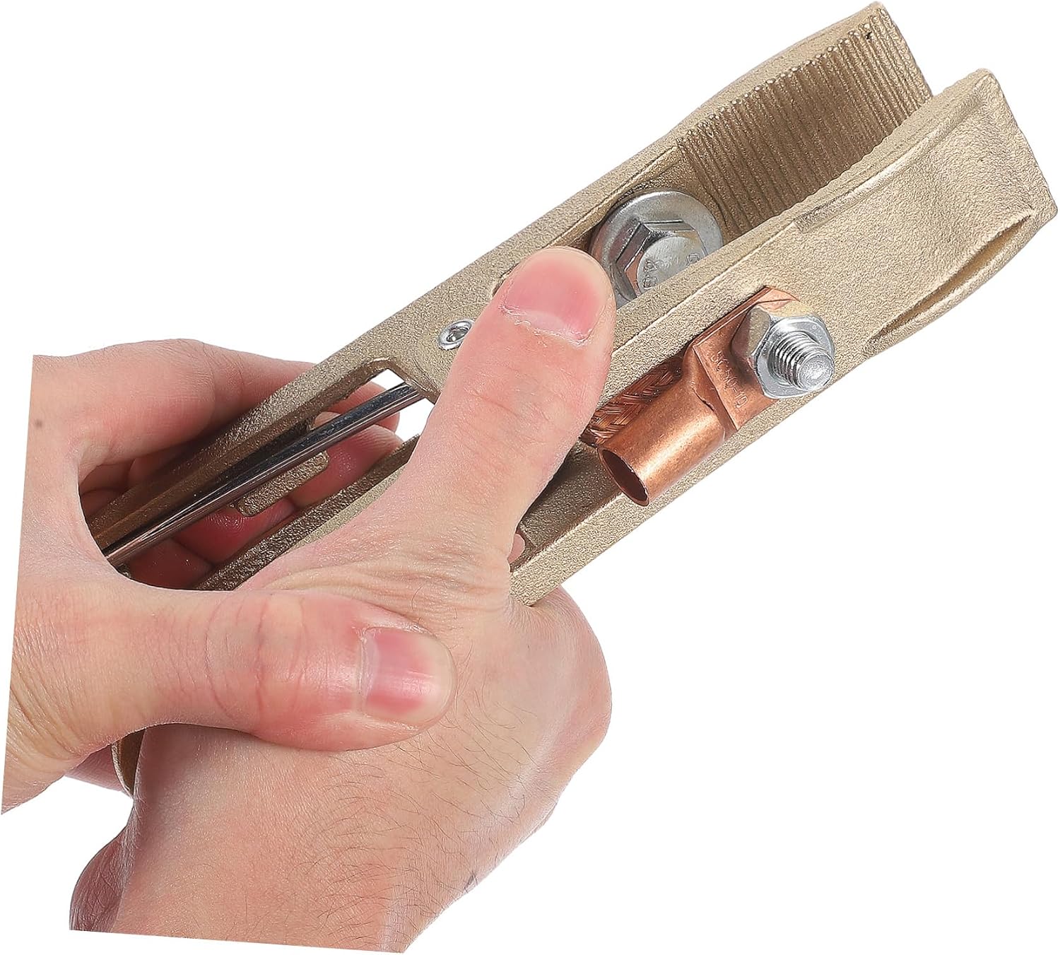 Angoily Heavy Duty Welding Ground Clamp Pure Copper 500a Grounding Clamp A-Shaped Design for Industrial Use