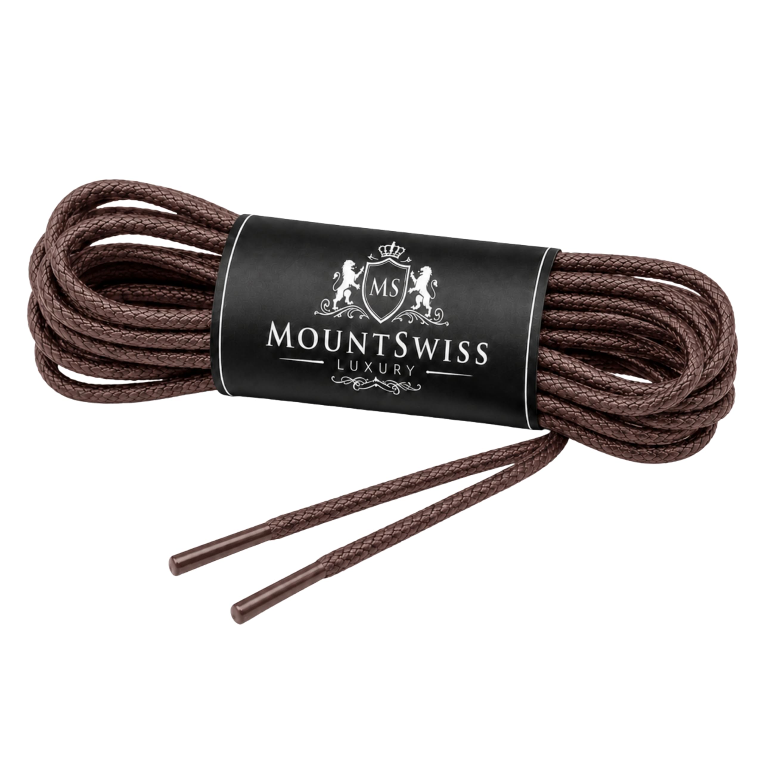 Mount Swiss Business Schnürsenkel dünn rund gewachst Anzugschuhe | Gewachste Baumwolle, wasserabweisend & reißfest, ø 2-3 mm - Schuhbänder / shoe laces für Oxford, Derby, Lederschuhe