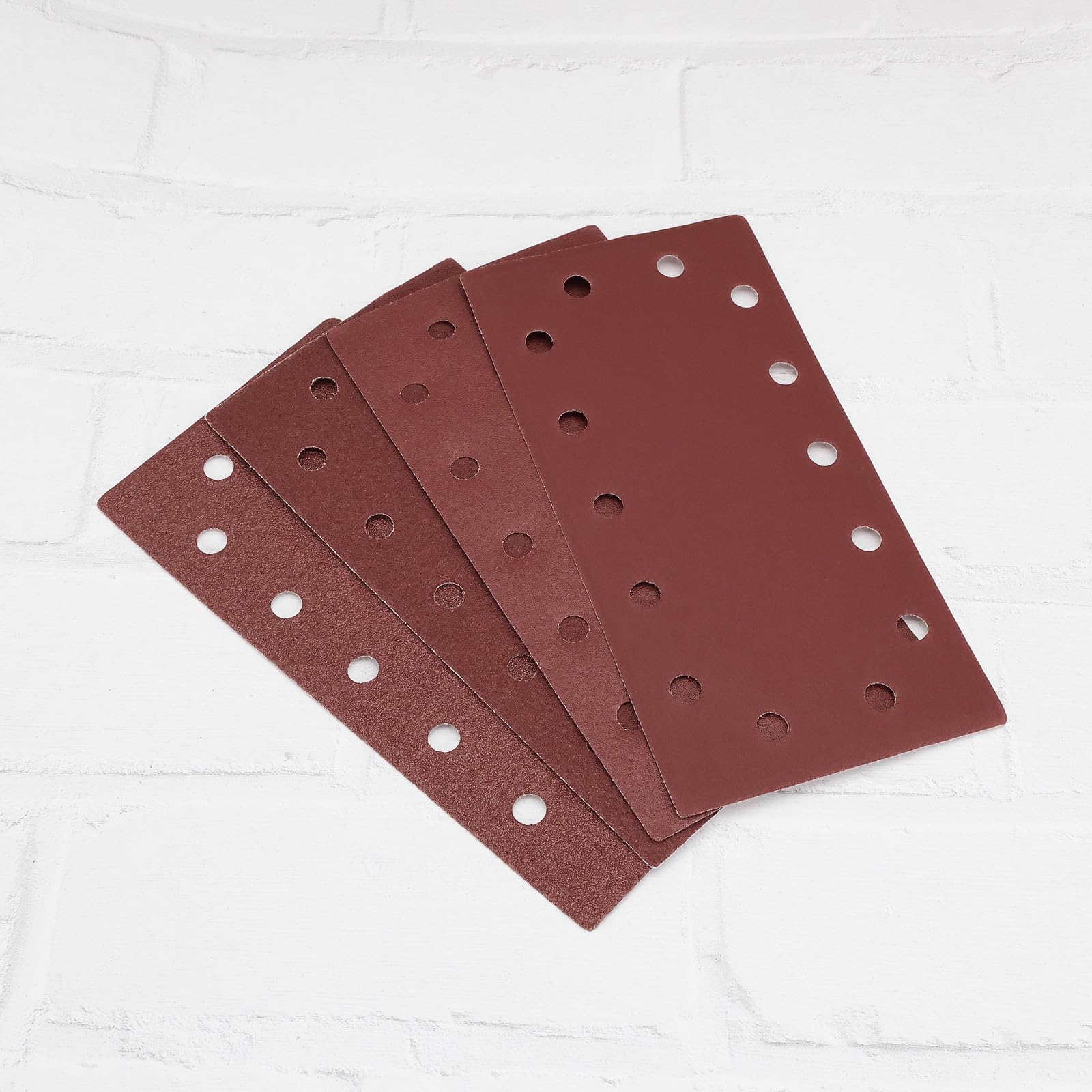 SG Store 40 Hojas Juego de Lija de 115 X 230 Mm Almohadillas para Lijar con Gancho Y Bucle de 1/2 Pulgada para Lijadoras Orbitales Grano Mixto 60/80/120/240
