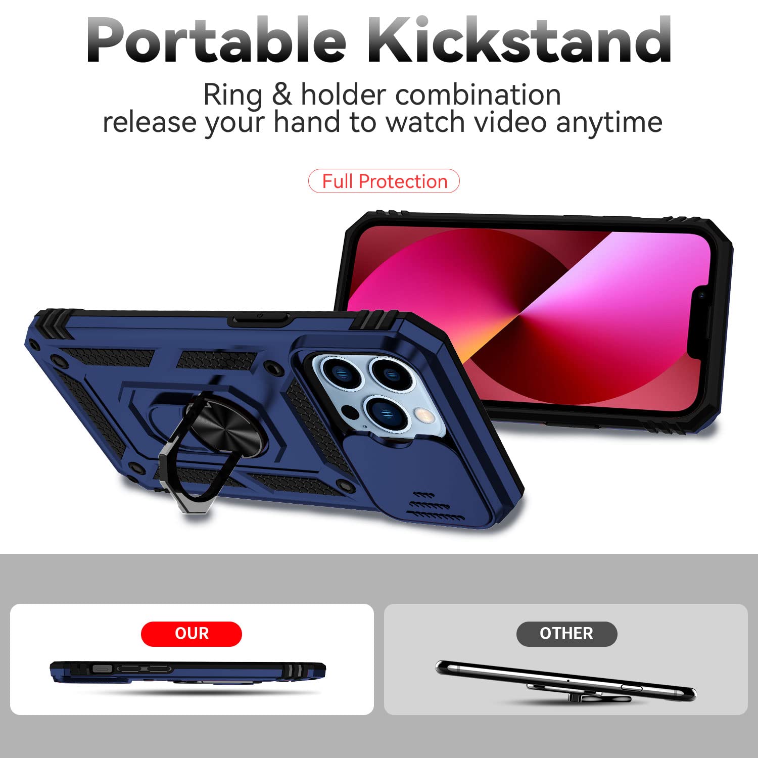 Amazon.co.jp: iPhone 13 Pro用ケース カメラレンズカバー付き HD