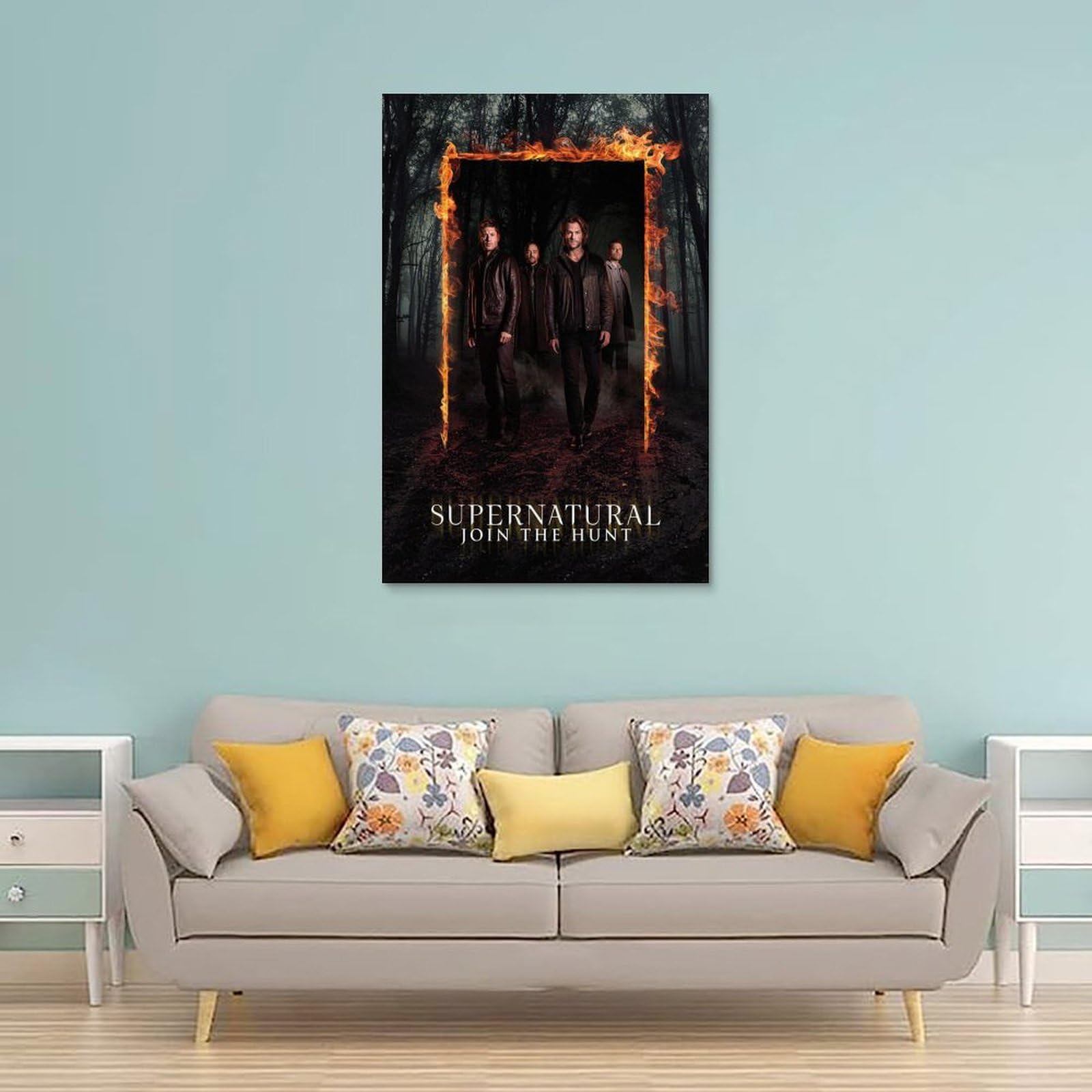 FHILTNMWC Mercredi Supernatural Mystery Minimalist Vintage TV Series Poster Impression Sur Toile Pour Chambre à Coucher Art Mural Esthétique Décoratif 20 X 30 Cm Style Cadre