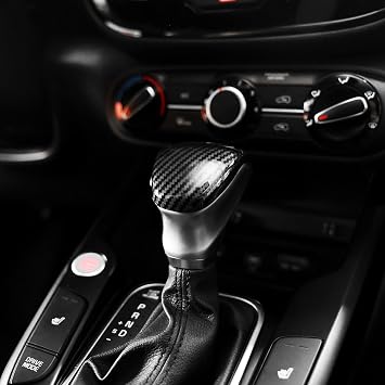 YOUTOOCAR Carbon Fiber Gear Shift Cover - ABS Auto Gear Shift Knob Protector - Compatible with Kia Carnival, Forte, Seltos, Telluride, Sorento, XCEED CEED Accessories
