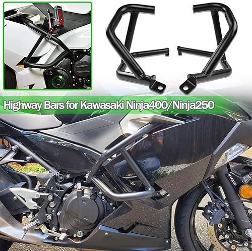 Miniatura 5 de Motocicleta Ninja400 Ninja250 Highway Stunt Cage Crash Bar Protector de motor Marco lateral Protector de caída para K.a.wasaki Ninja 400 250