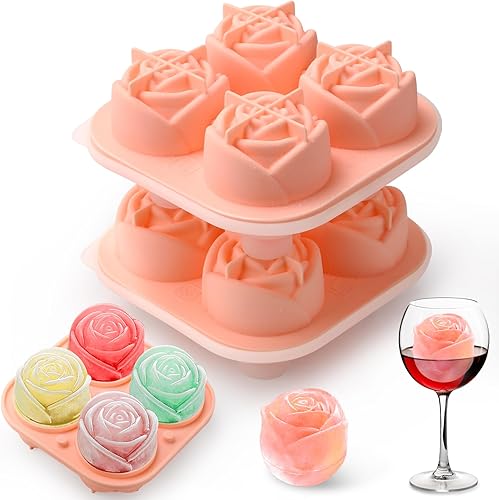 Miniatura 8 de Football Party Favors - Molde para cubitos de hielo con esfera, 2 unidades, divertida bandeja redonda para cubitos de hielo con tapa, moldes de