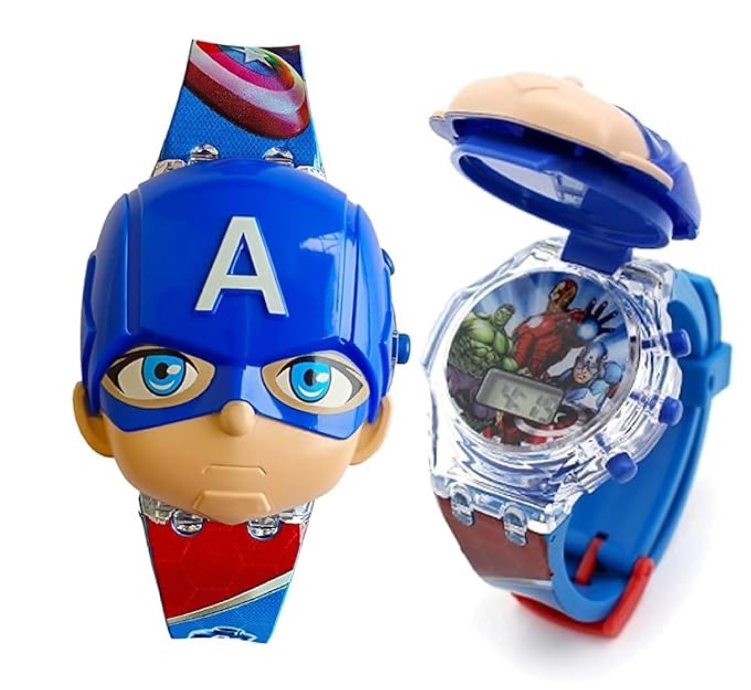 ALNA-TURA Digital LED Watch for Kids Boys | Cartoon Superhero 3D Disco LED Lights & Music | Watch for Kids Boys 5-8 | Stylish Modern & Fashion Colorfull Childrens Birthday Gifts Watches