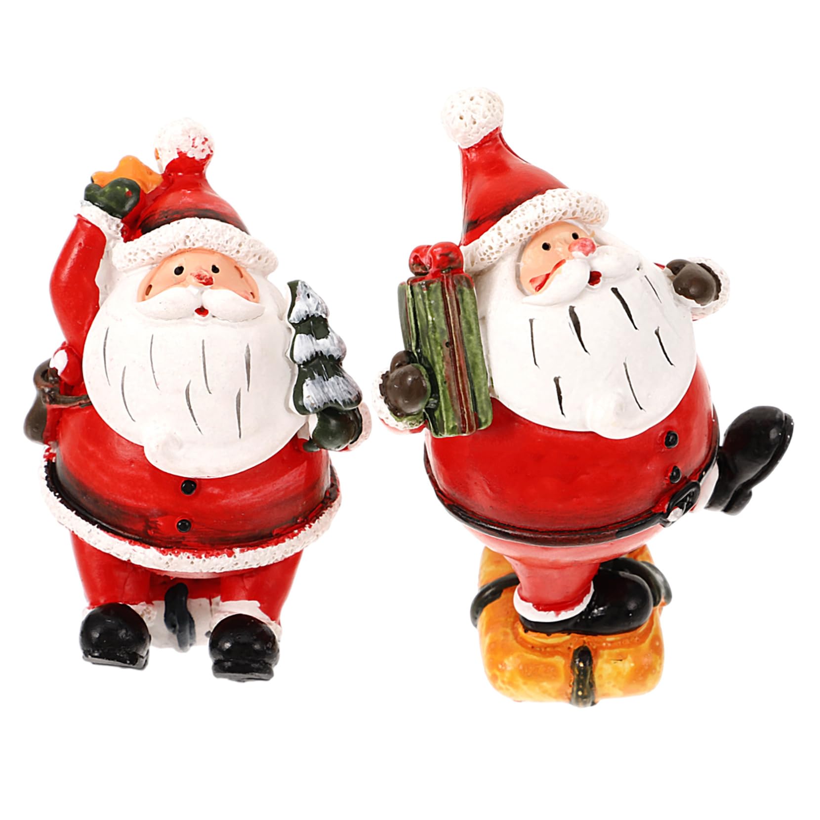 Alipis 10 Pezzi ornamenti di babbo natale statuine di Babbo Natale ornamento di Natale regali retrò christmas tree xmas tree modello babbo natale mini addobbi natalizi resina rosso
