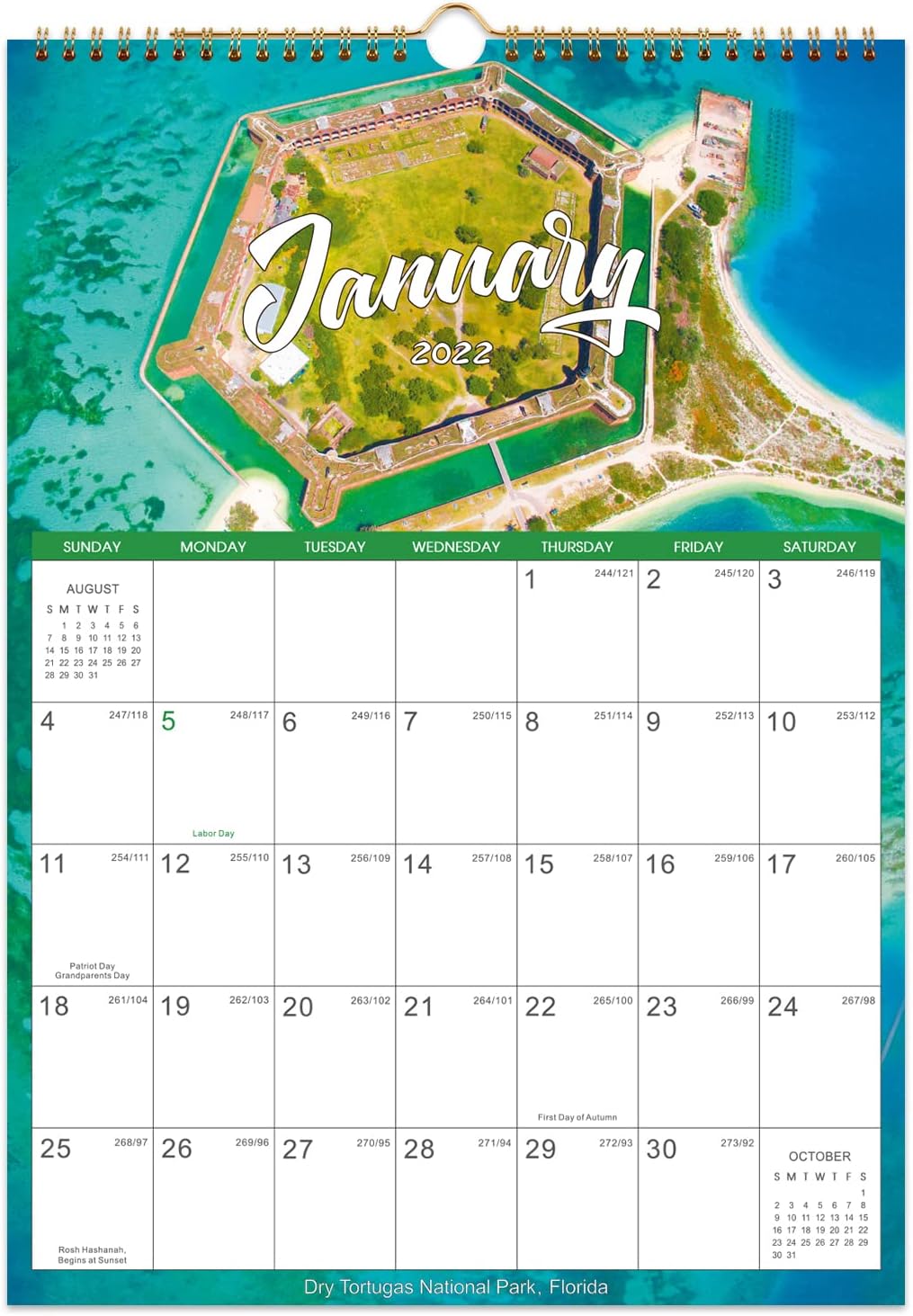 2022-2023 Wall Calendar - 18 Months Wall Calendar 2022-2023, January 2022 - June 2023, 9" x 12", Julian Dates & Holidays, Strong Binding, Thick Paper, Perfect Calendar for Organizing - National Parks