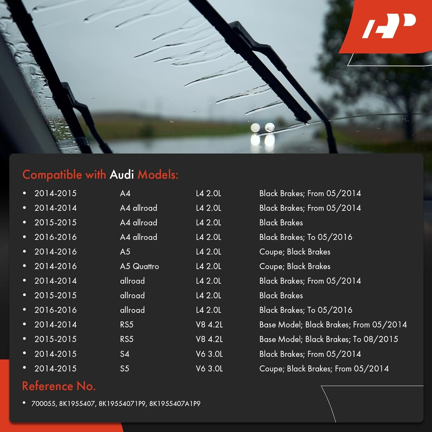 A-Premium Front Driver Side Windshield Wiper Arm Compatible with Audi A4 2014-2015, A5/A4 allroad/A5 Quattro/allroad 2014-2016, RS5/S4/S5 2014-2015