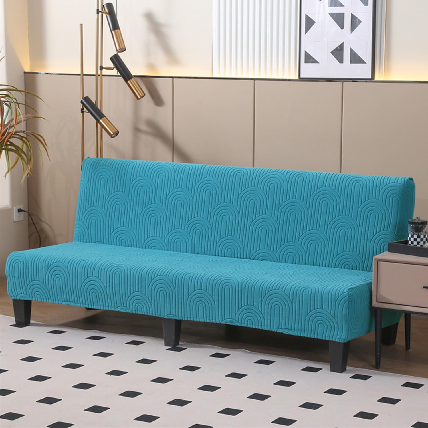 Housse de canapé 3 places extensible pour protéger des chats