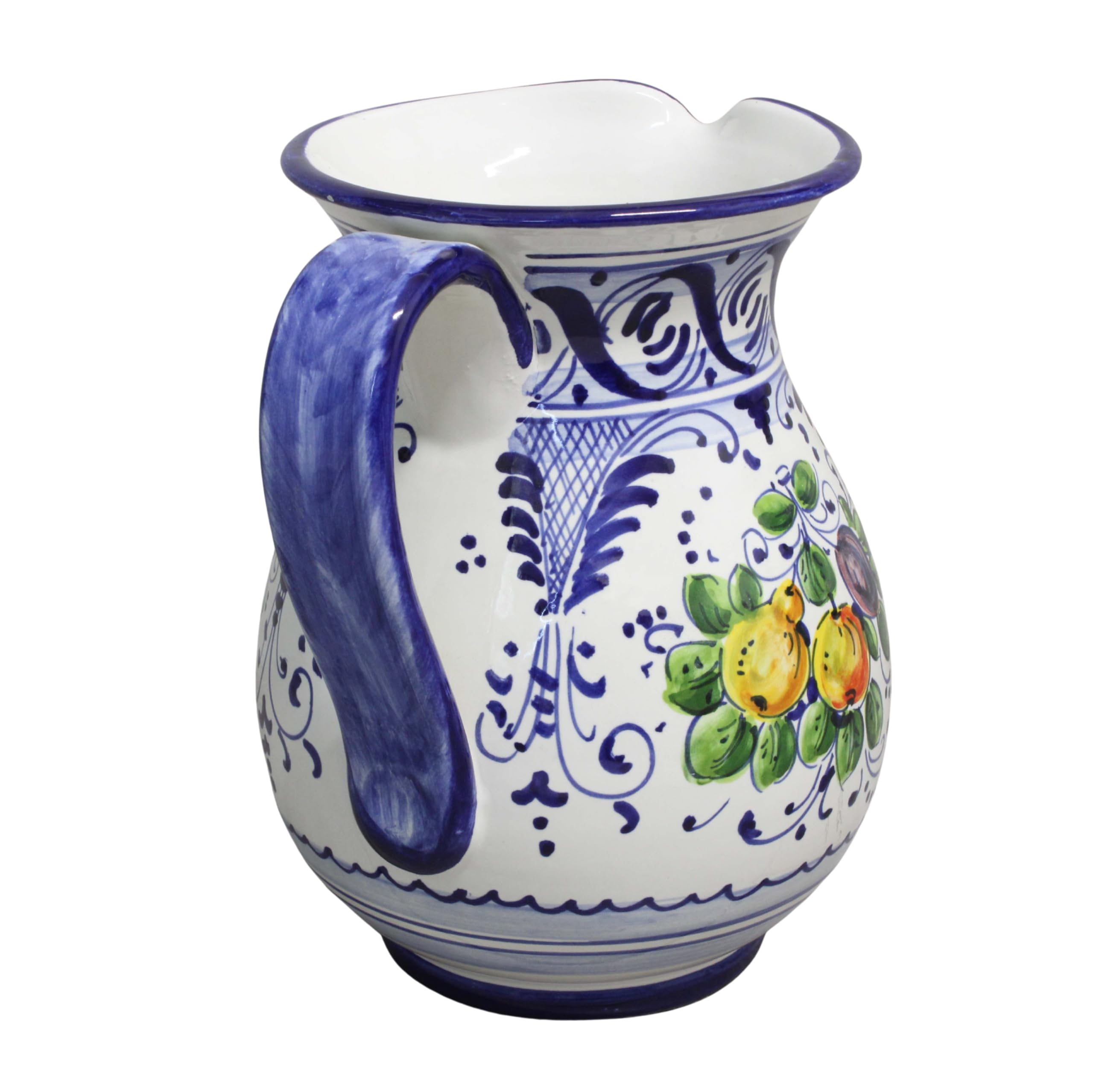 Brocca in Ceramica Decorata a Mano per Vino e Acqua