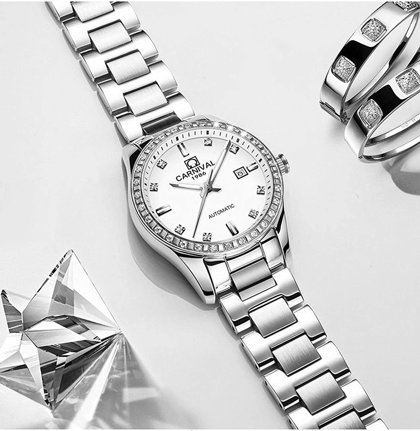 MASTOP Paar Uhren Herren und Damen Automatische mechanische Uhr Mode Chic für Sie oder Ihn, 2 Stück