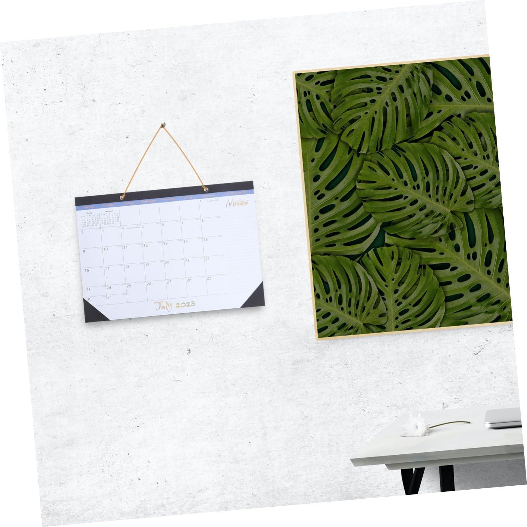 SEWACC 2stücke Monatlicher Wandkalender Praktischer Hängender Kalender Für Zuhause Und Büro Minimalistisches Design Mit Notizfeldern Stabile Verarbeitung Für Einfache Planung Und