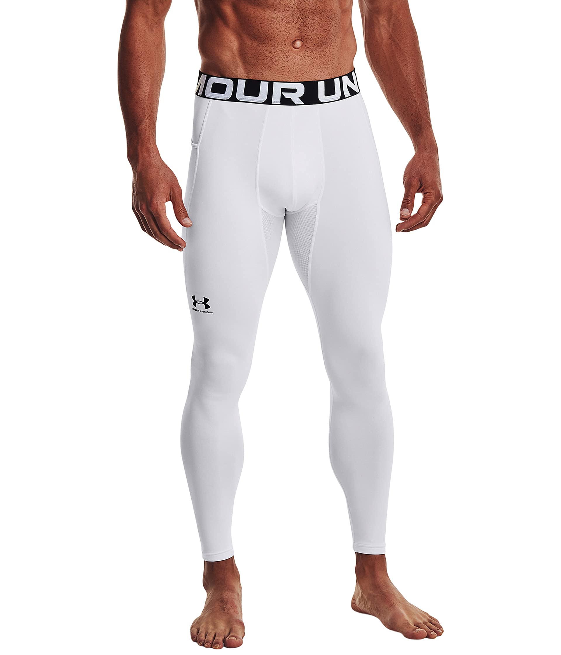 Under Armour Men's ColdGear Armour Leggings , White (100)/Black, Medium