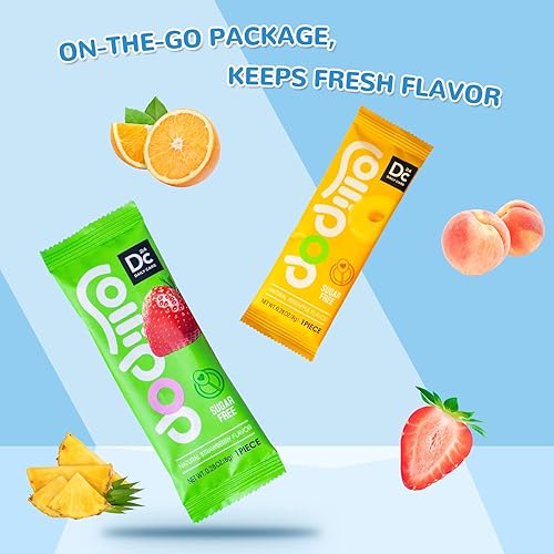 Miniatura 6 de DC24 DAILY CARE Paletas sin azúcar con vitamina C, chupones saludables con xilitol, caramelo duro con sabor a fruta para niños, sin OMG, sin gluten,