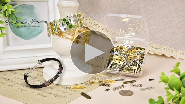 【miii】2WAY BEADS FENCE LAYERED Lexie Horizontal Gold Stripes Beaded Fringe Earrings